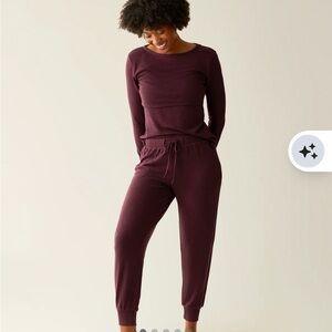 Kindred Bravely Women's Pajama Set in Dark Purple